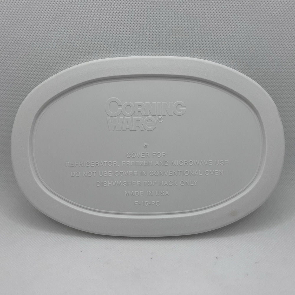 CorningWare F-15-PC Oval Plastic Storage Lid Replacement Casserole Cover
